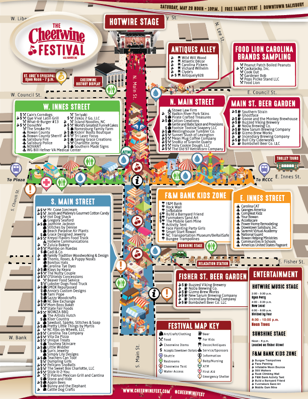 2023 Cheerwine Festival Map
